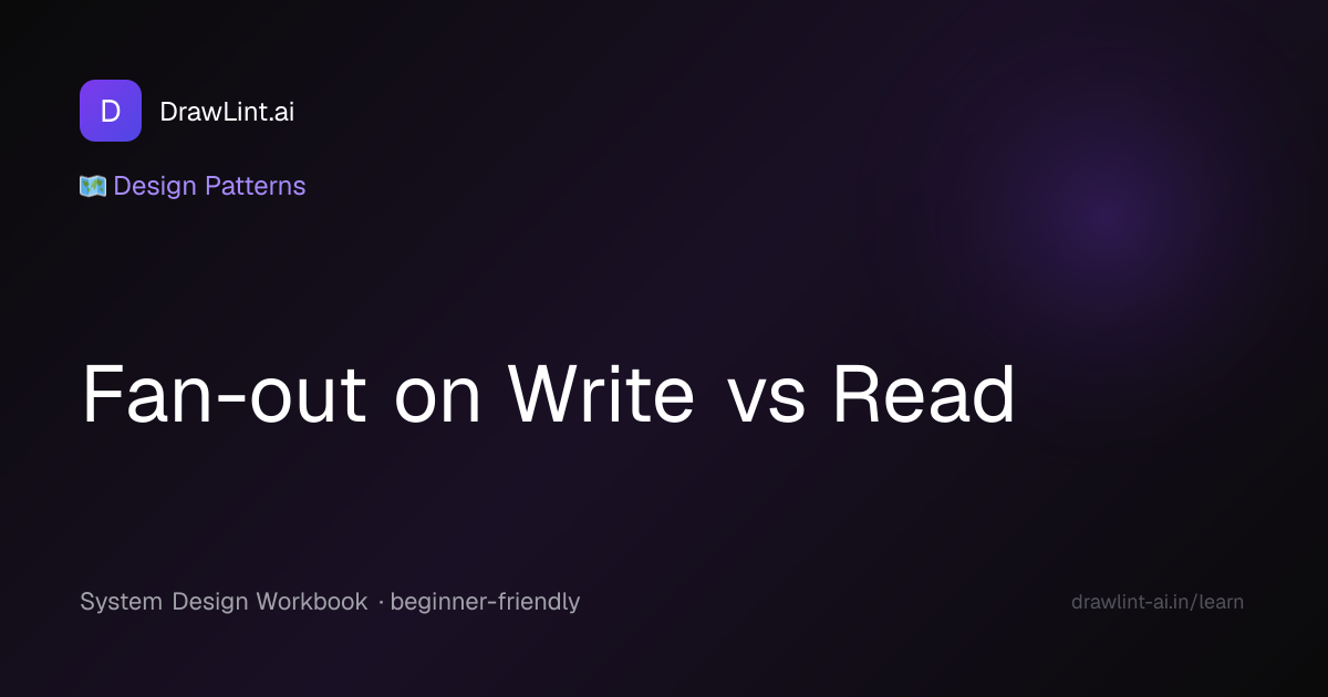 Fan-out on Write vs Read — System Design Workbook | DrawLint.ai